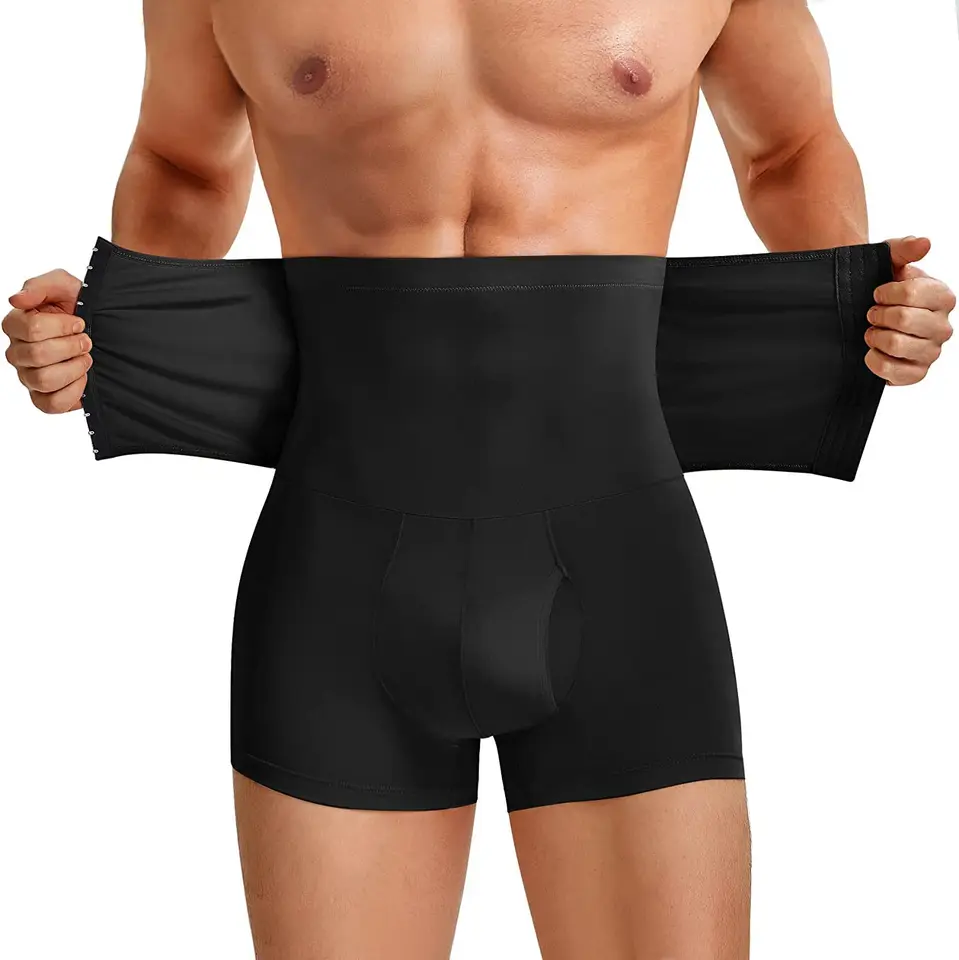 Men Men Brutc Control Shorts Shapewear High Pase Zliming Body Shaper Shaper Compression Compresia Polded Underwear Boxer Briefs nohavičky
