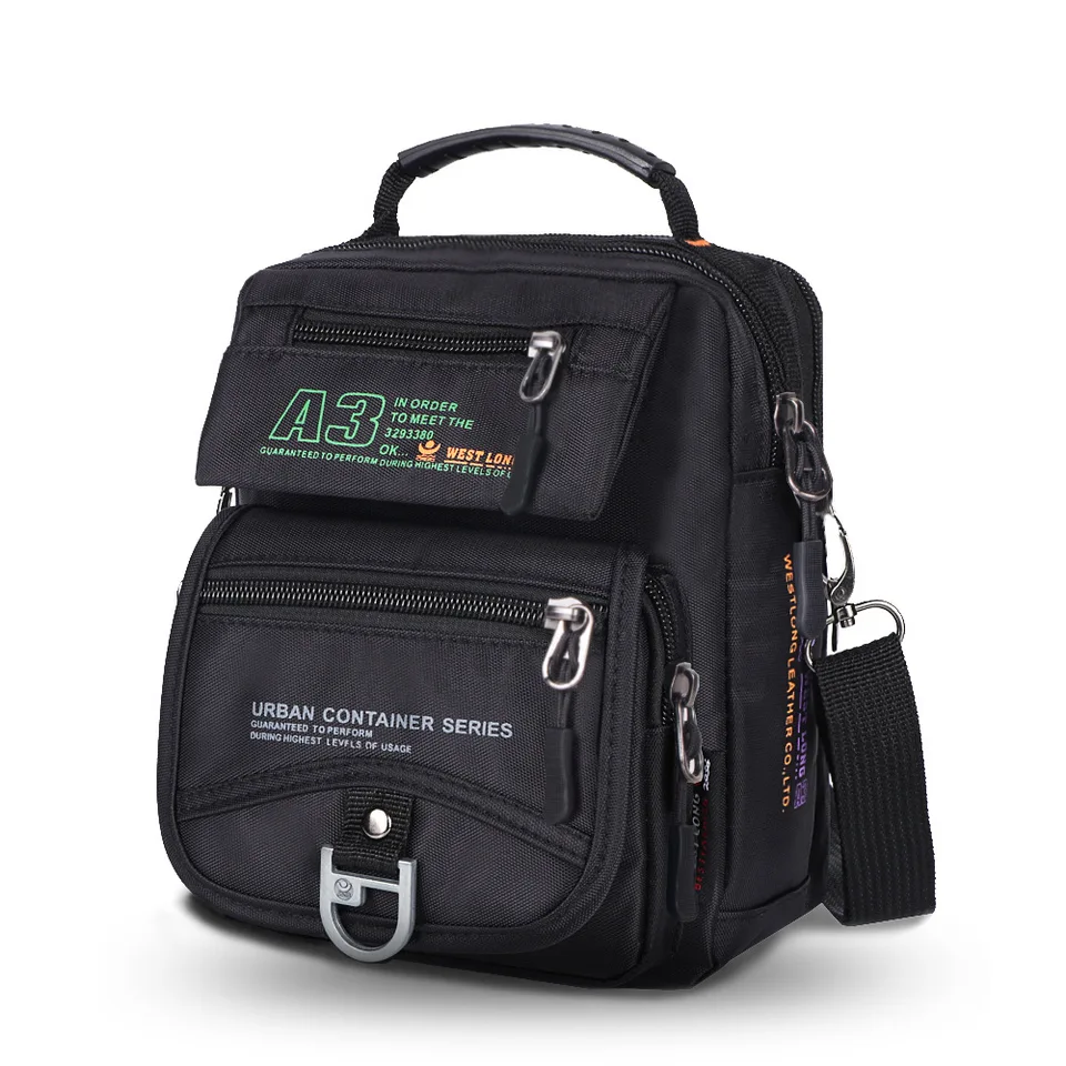Men Messenger Nylon Bag Outdoor Sport Multifunkcia cestovného vrecka Vodotesný telefón s krížovými vreckámi kabelka 가방 Bolso hombro