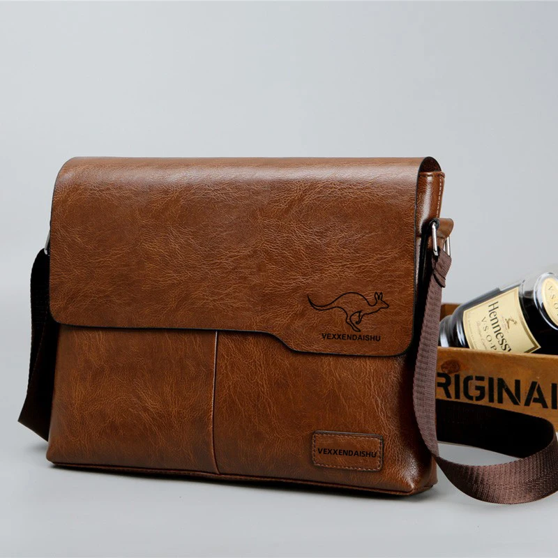 Men ramená taška pre iPad kožená podniková kabelka Men Messenger taška na veľké bočné popruhy módne muž Crossbody Bag