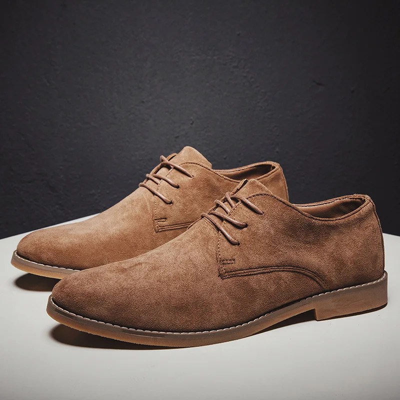 Men topánky v Anglicku Trend ležasné topánky Mužské semišové oxfordské topánky svadobné kožené šaty topánky Men byty Zapatillas hombre plus veľkosť