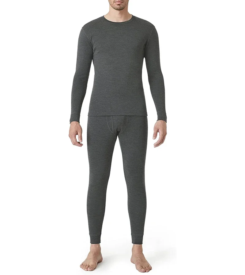 Mens Merino Wool Thermal Underwear Set Merino Base Layer Long John Set 180G Prvá tepelná vrstva muž zimné a spodné obleky