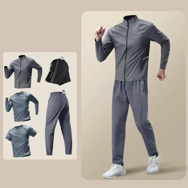 Mens Sweatsuits Nastavené jesenné zimné zimné rýchle vyschnutie oblek s telefónny