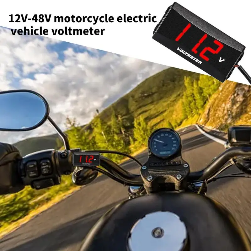Merač napätia batérie vodotesný 12 V merač batérie LED displej Voltmeter Praktický merač rozchodu napätia digitálny voltmeter