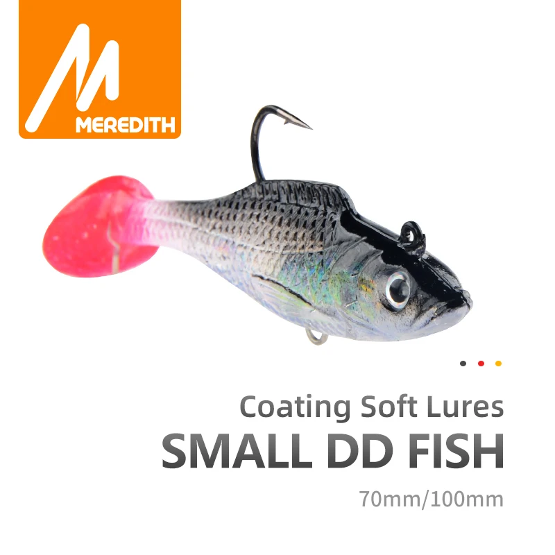 Meredith Small Dd Fish 70 mm 100 mm vstavaný protiváha T Taš mäkké rybolovné návnady s jedným háčikom