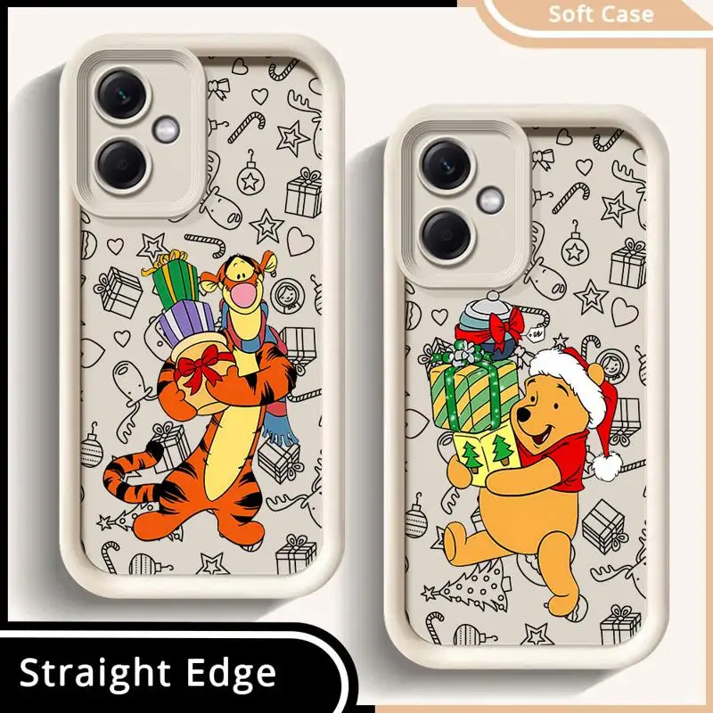 Merry Christma Winnie Tigger Pase pre Redmi Note 10 5G 13C 11 13 Pro 12S 11Promax 12 10S 12Pro STPU Funda Witerproof
