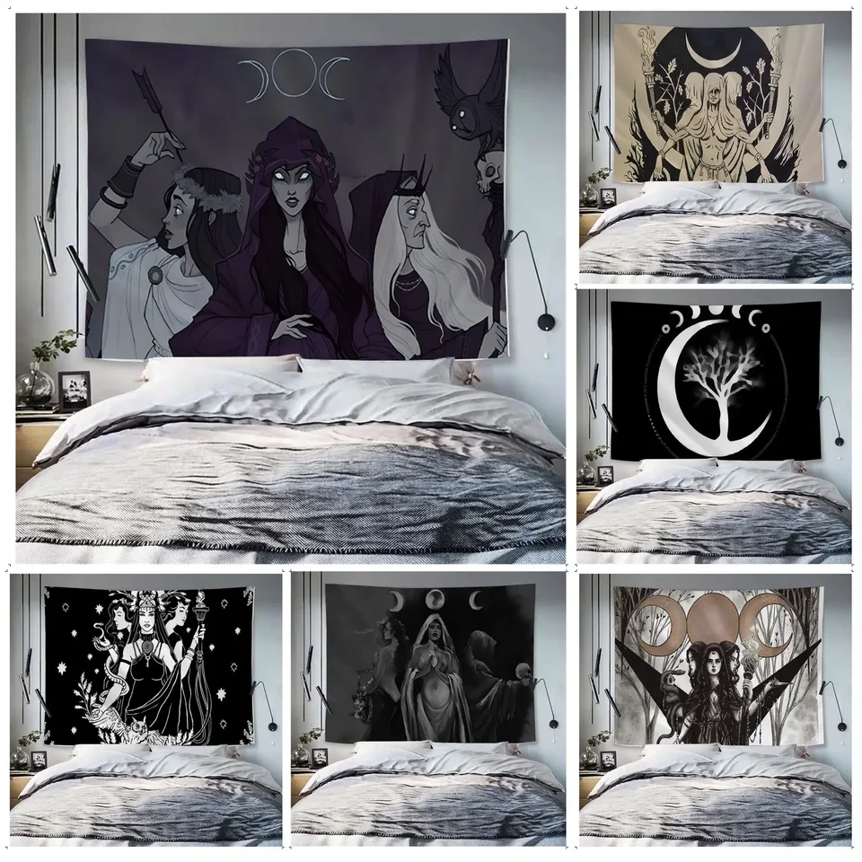 Mesiac Goddess Hecate Wall gobestry indický Buddha stena dekorácia čarodejníctvo České hippie umenia domáce dekorácie