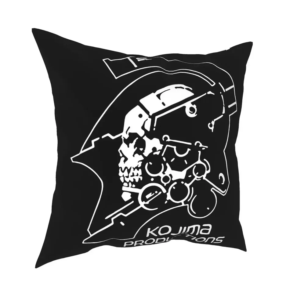 Metal Gear Kojima Productions PillowCase Domovod dekorácie MGS Hideo Kojima Smrť Smrťovanie vankúše Hádzanie vankúša na polyester Sofa