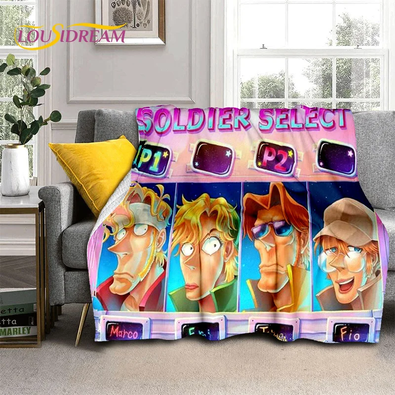 Metal Slug Classic Retro Game Cartoon Soft Flanel Prikrývky, Hodiť prikrývku Pohodlnú prikrývku pre piknikové postele Darná spálňa