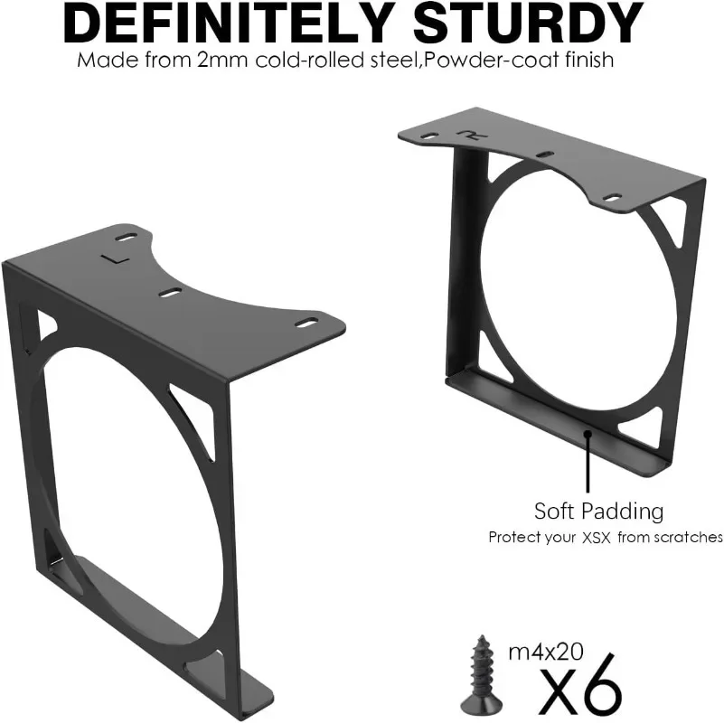 Metal Under Desk Game Console Organizátori úložného priestoru Skladu vhodný pre XBOS Series S/X Consoles Space Saving Mount