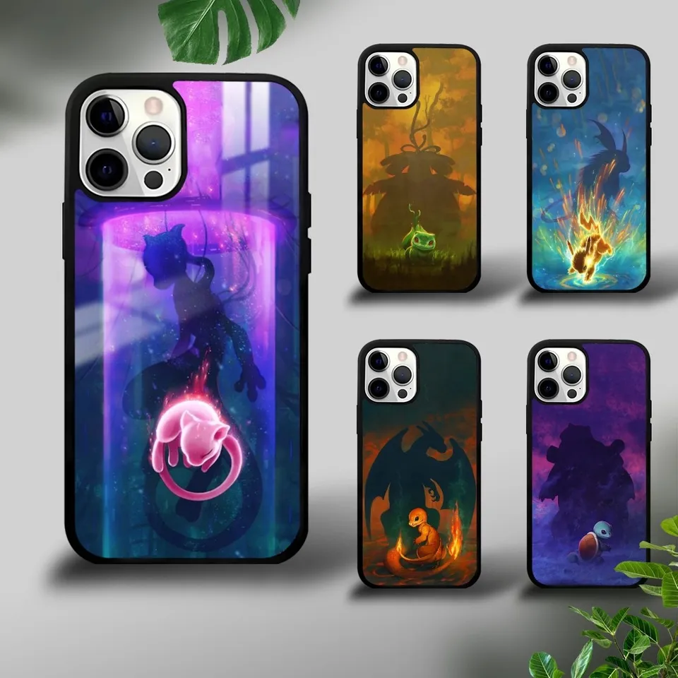 MEW a Mewtwo telefónne puzdro pre iPhone 16 15 14 13 12 11 Pro XS Max Mini Plus Culares Hard Funda