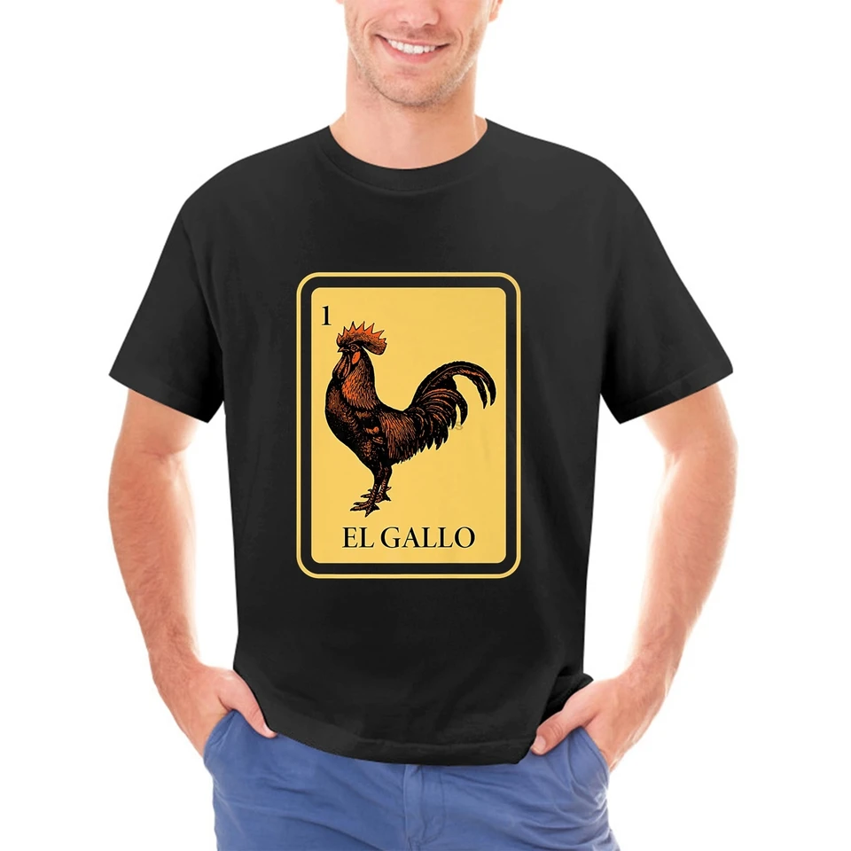 Mexická lotéria El Gallo Tradičné kohúty Bingo Tričko