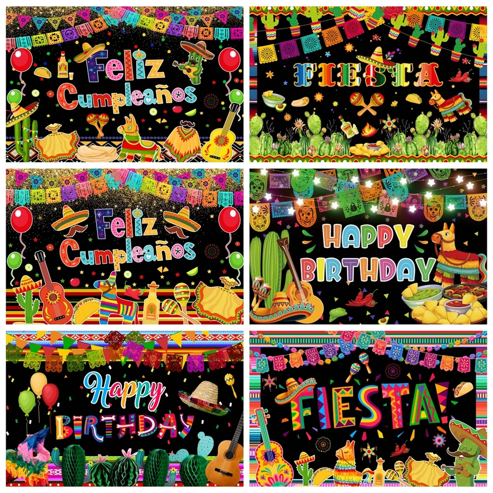 Mexiko fiesta narodeniny Krajinky Mexiko Cinco de Mayo Party Cactus Guitar Slaw Hat Farebný festival fotografia pozadie deco