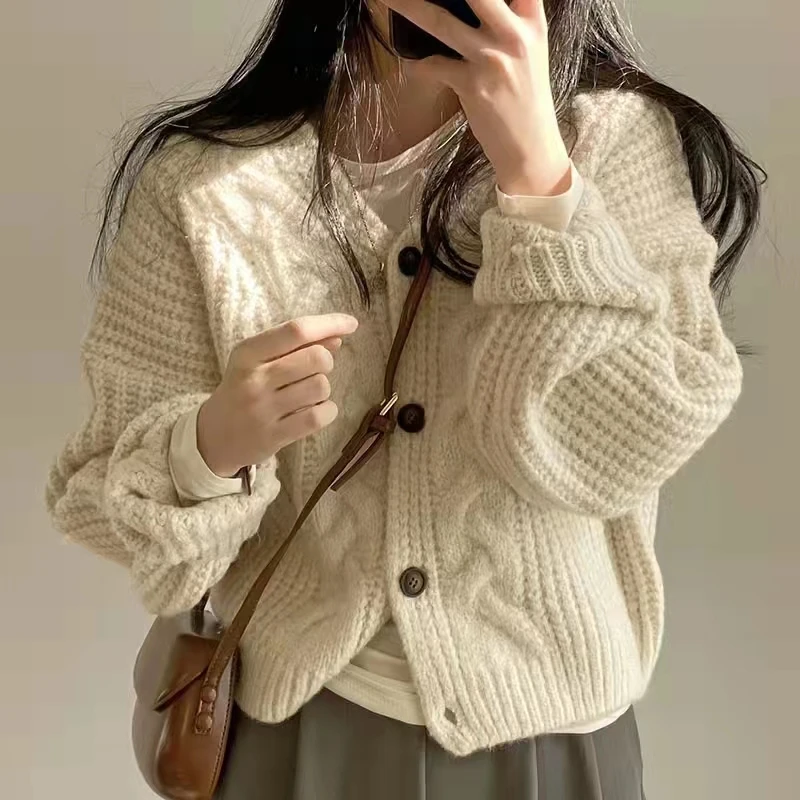 Mexzt vintage harajuku žien príležitostný sveter sveter na jeseň zima voľný dlhý rukáv Kórejské vrcholy ženský prípravný štýl y2k sveter