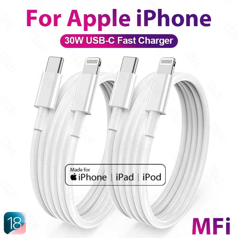 MFI PD 30W USB-C až Lightning Charger Cable pre iPhone 14 13 12 11 Pro Max Typ C Rýchle nabíjanie xs xr x 8 plus príslušenstvo pre telefón