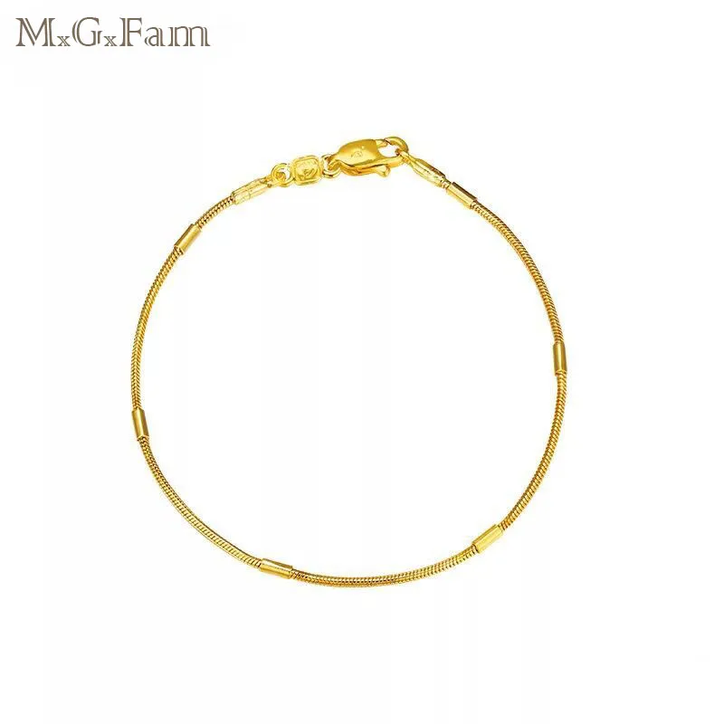MGFAM 17,5 cm malé hadí náramky módne šperky roztomilé pre ženy Kreatívne návrhy 24 k Pure Gold pokovované