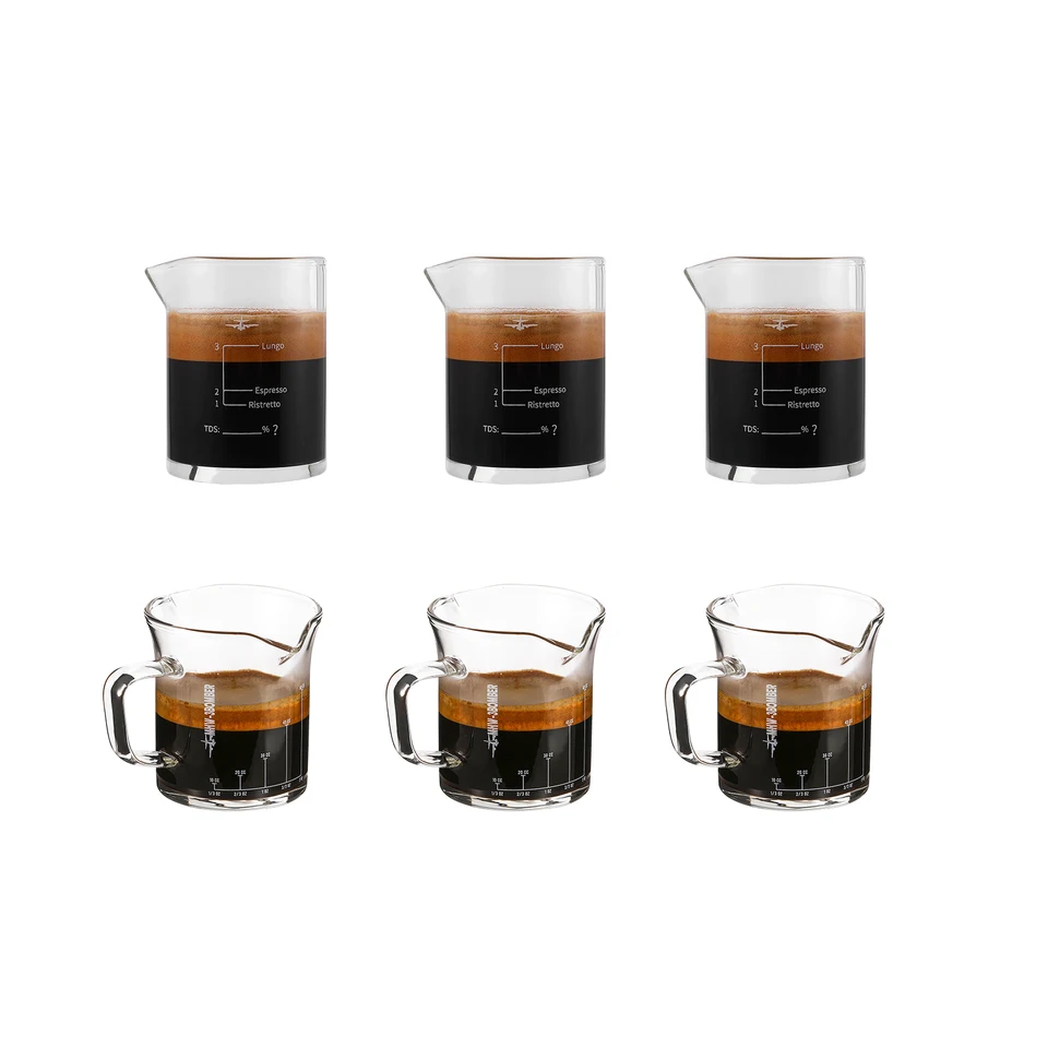 MHW-3Bomber 70/80 ml kávy meracie šálky číre sklo Espresso Shot Guel