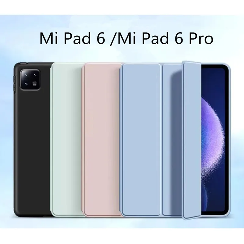 Mi Pad 6 puzdro 2023 TPU 3-násobné tablety puzdro pre xiaomi podložku 6 2023 11 palcov chrbta Soft Slim Smart Stock kryt pre Xiaomi Pad 6 Pro