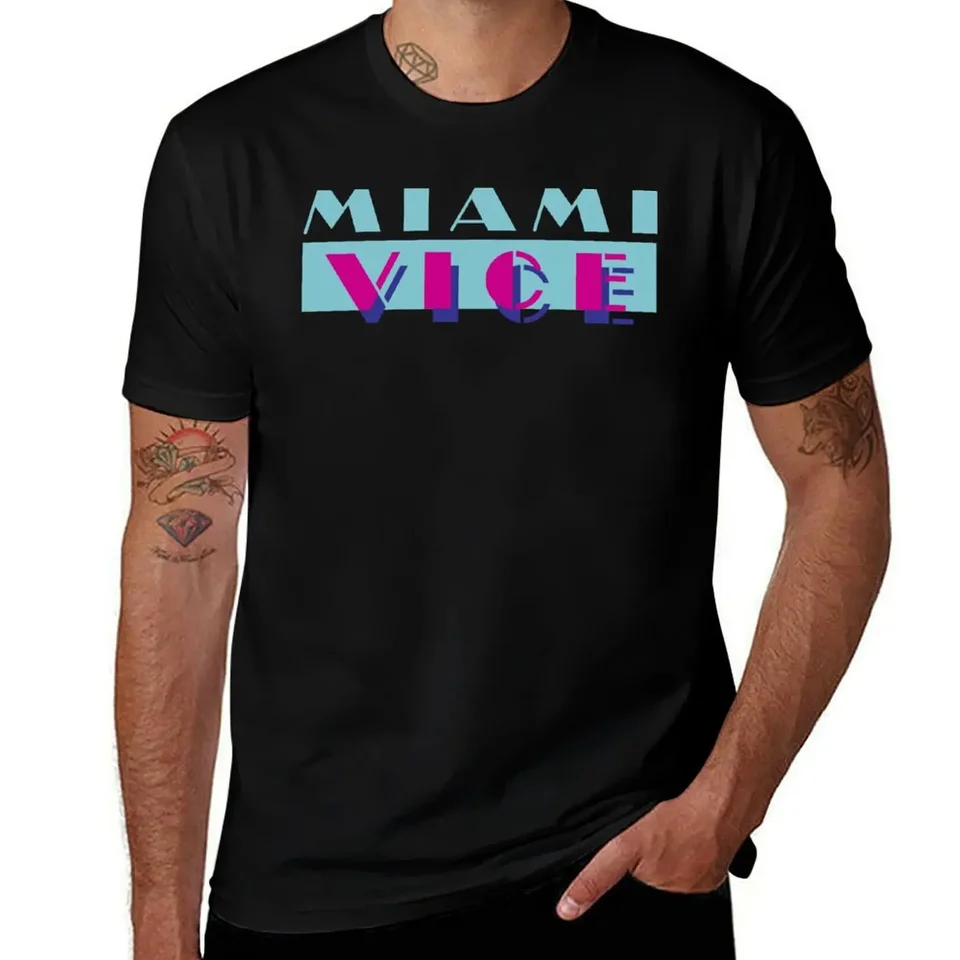 Miami Vice Tričko grafické košele blúzky tričká Grafické tričko Kórejské módne pánske tričká