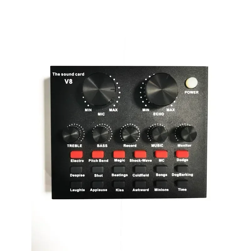 MIC V8 Sound Card PC počítač Audio USB nahrávacie štúdio Game Live Broadcast KTV BM800 Profesionálny mikrofónový kondenzátor