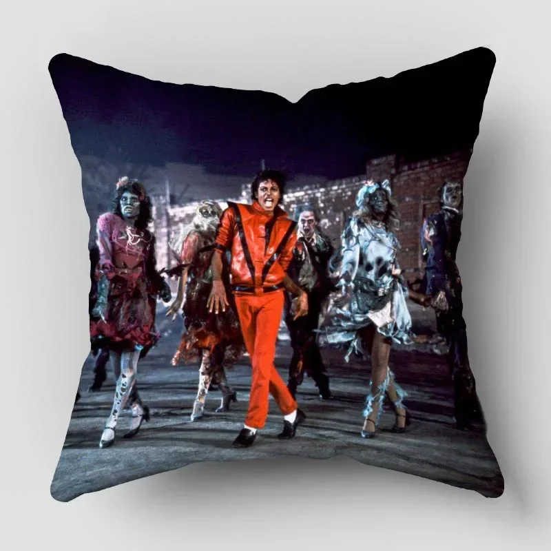 Michael Jackson vankúš polyester tkanina tlačená štvorcová dekorácia Domáca vankúšový kryt vankúšov vankúš dekoratívny