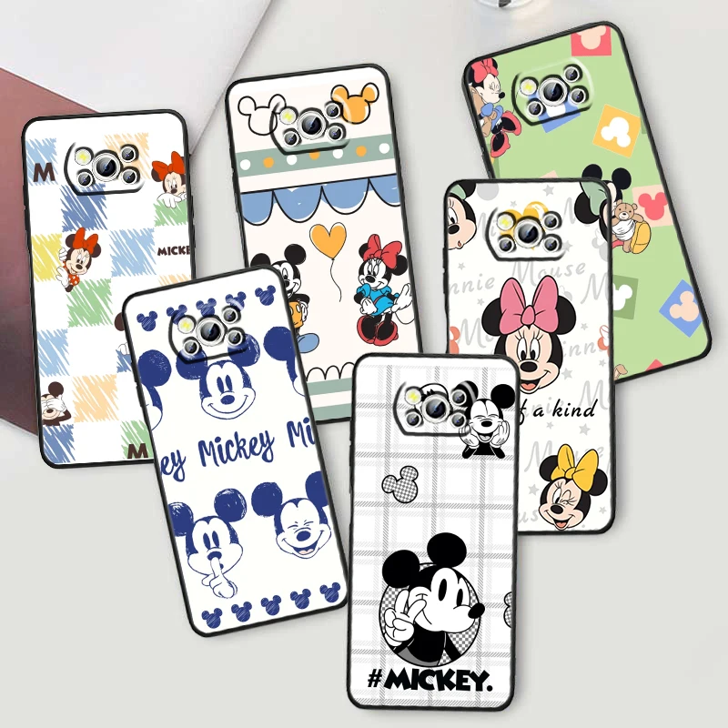 Mickey Mouse Disney Cool pre Xiaomi mi POCO F5 F4 F3 F2 X5 X4 X3 M6 M5S M4 M3 C40 PRO GT NFC 5G Čierny kryt telefónu