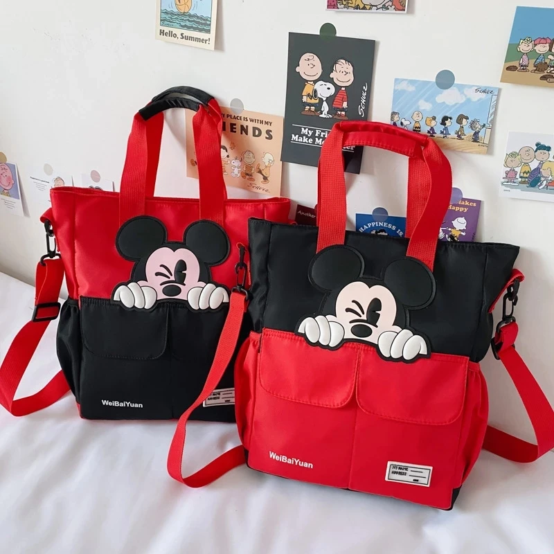 Mickey Mouse Disney School Toutor Bag Middle School Študent taška Canvas Detská taška na ramená dievčat Dievčatá Kabelky