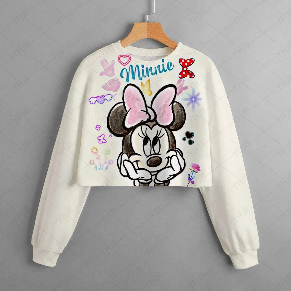 Mickey Mouse Hoodies Disney Minnie Mouse Girls Girls Detské mikina detské oblečenie topy roztomilé deti jarné pullové oblečenie