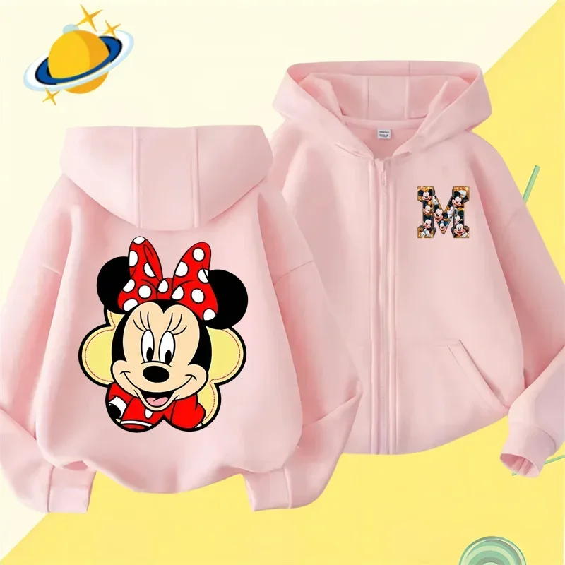 Mickey Mouse Mickey Minnie Kids Zipper Hoodie Karika
