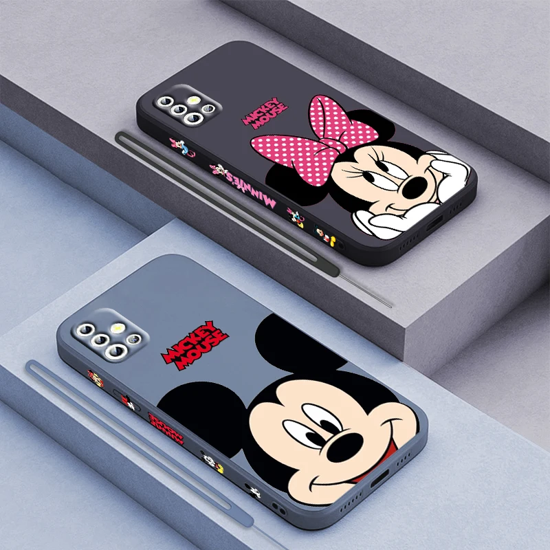 Mickey Mouse Minnie Friends pre Samsung Galaxy A71 A51 A81 A91 A41 A31 A21S A11 A01 A50 A30 A30S Liquid Let Let Let Lafet Puzdro