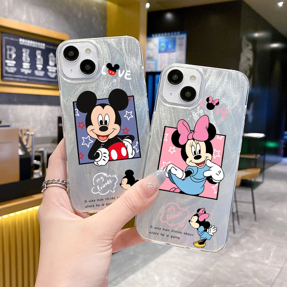 Mickey Mouse Mouse Minny Cartoon Pár Panel Cover Cover pre Oppo Realme 13 12 11 10 9i 8 8i 7i 7i 6 5 5i S Pro Plus Lite 5G