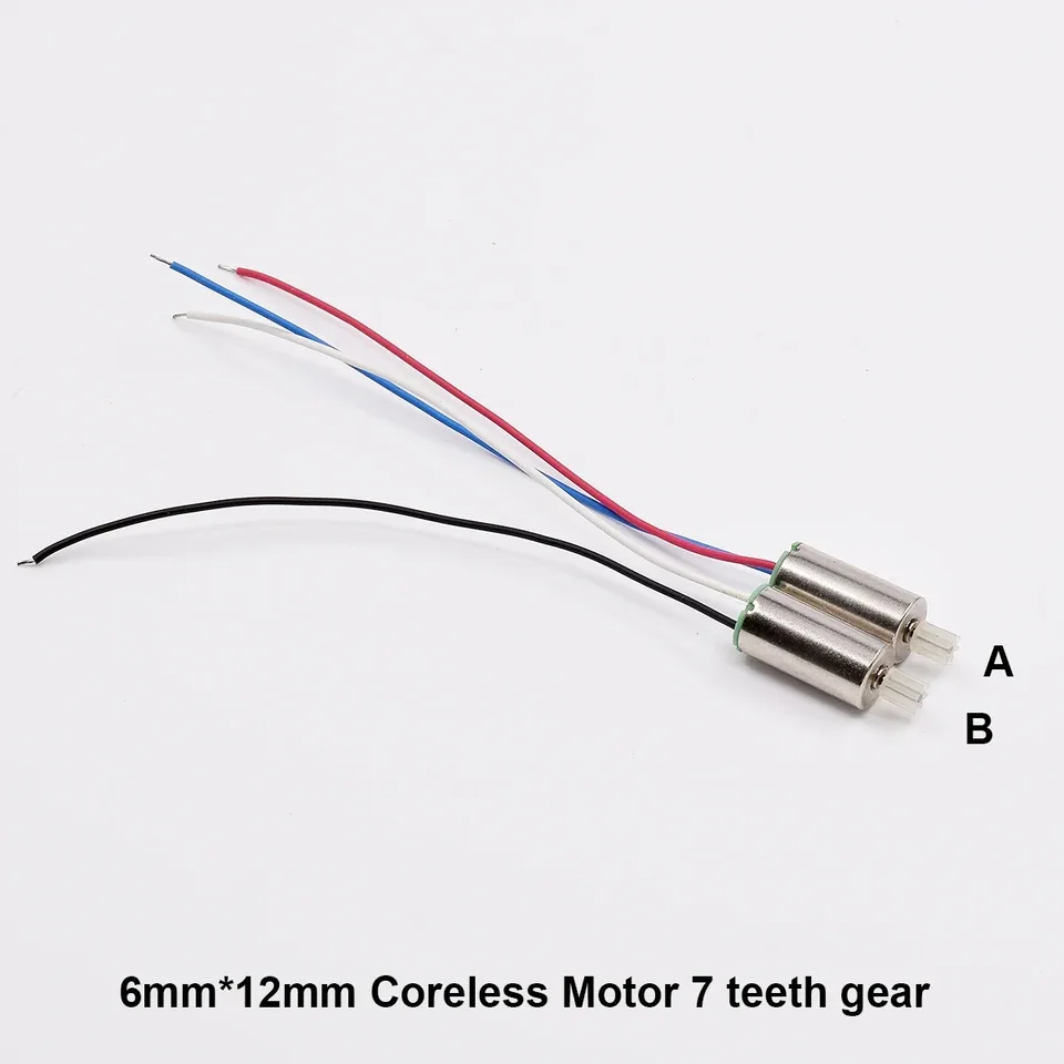 Micro 6mm*12 mm 612 bez korešpondencie DC 3V 3,7V 5V 6V 7,4V Vysoké rýchlosti 7T plastových zubov pre RC Drone QuadCopter Toy Gear Engine