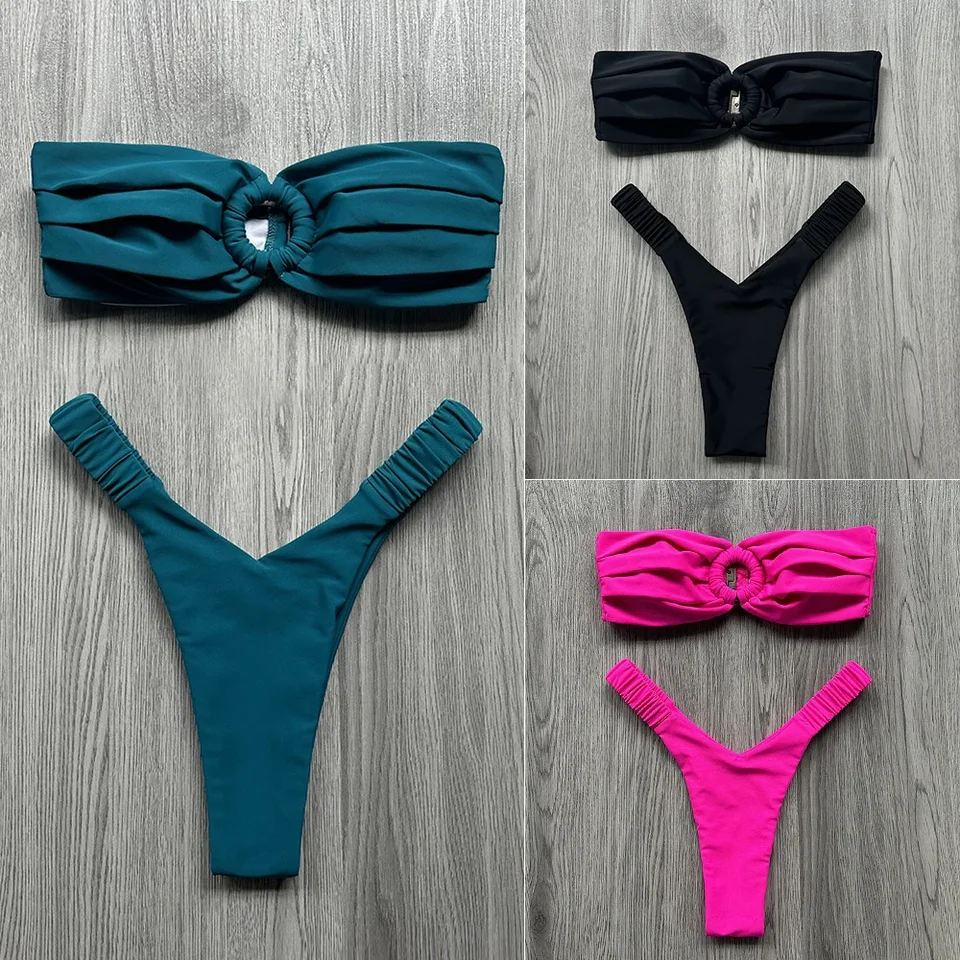 Micro Bikini Push Up Dámske plavky 2024 Sexy ženské plavky brazílske bikiny Sada THOG BIQUINI SKLADOVANÉ SAITSWEAR