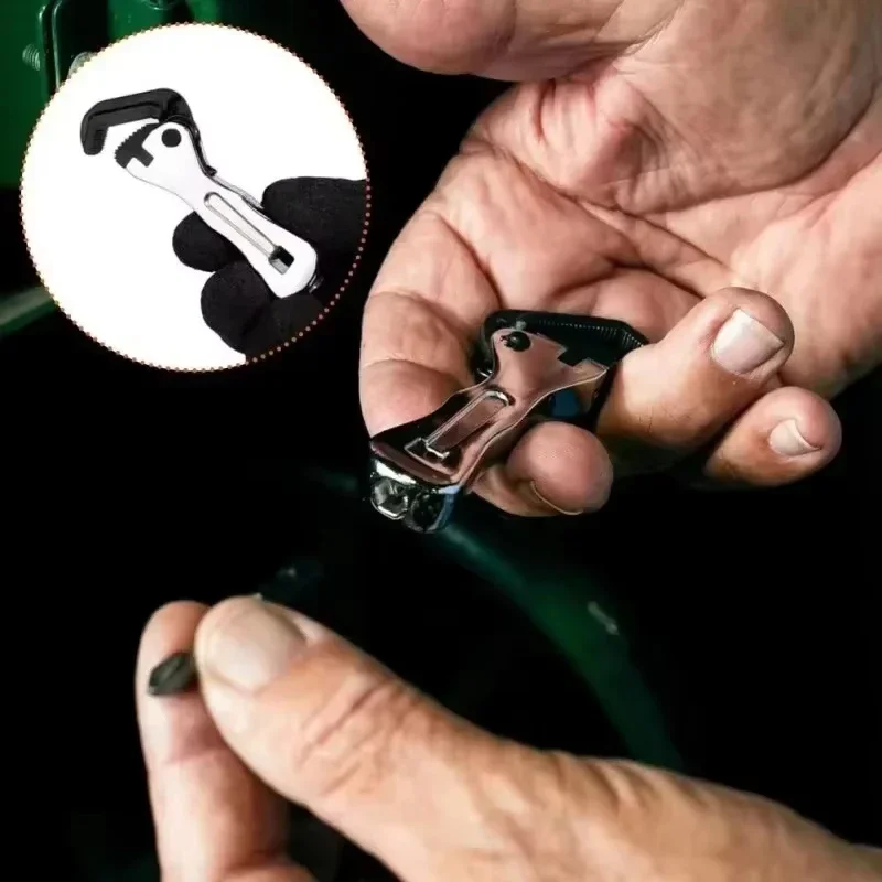 Micro Stubby Pipe Vise Wrench Prenosný multifunkčný kľúč Univerzálne prispôsobenie 2 v 1 kľúčový nástroj pre tesné priestory