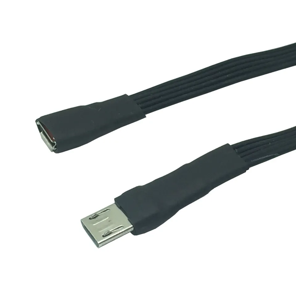 Micro USB 5pin Muž do ženy M/f OTG Extension Ploché káblové údaje Sync Extender Cabo pre klávesnicu myš USB Flash 5cm 10cm 20cm 20 cm
