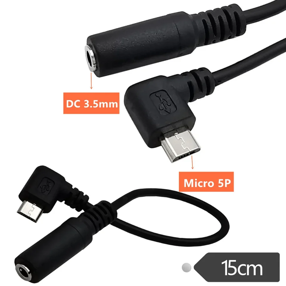 Micro USB konektor na 3,5 mm slúchadlá Adaptér slúchadla Adapter Adapter Audio kábel 0,15 m