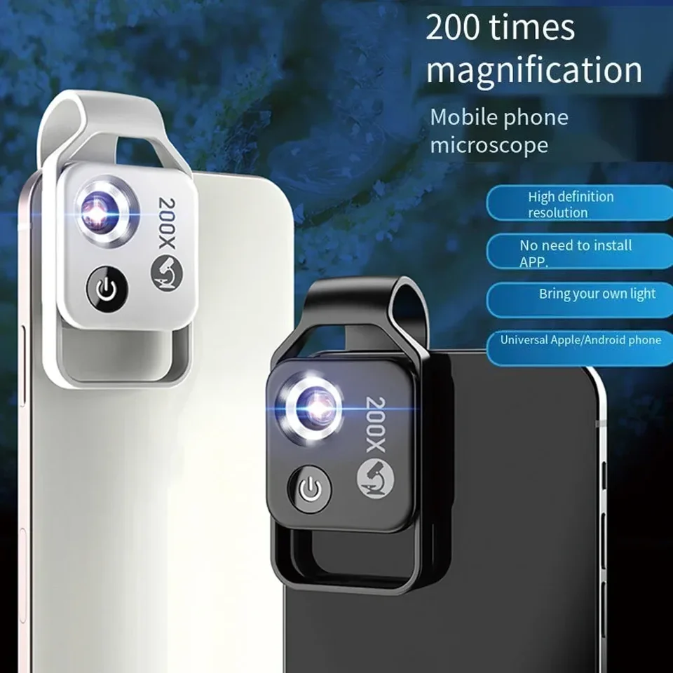 MICROSCOP MICROSCOP MICROSCOP 200x HD ZVilIADNÉ MOBILNÉ MICROSKOP S VSTUPNÝM LED LEG prenosným telefónom Zväčšiť rozhranie USB Rozhranie USB