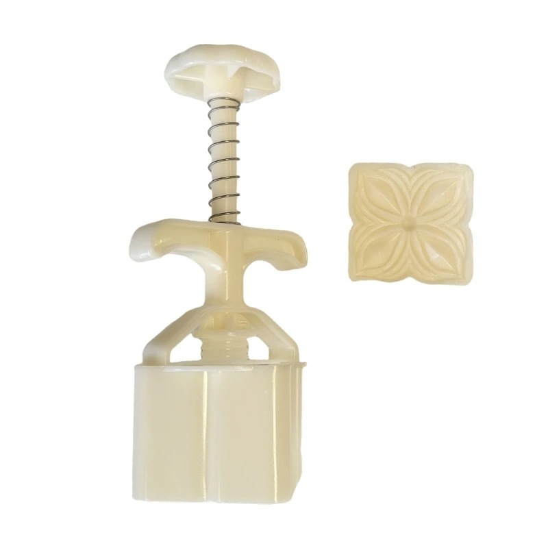 Midautumn Festival Moon Cake Maker Square Flower Pattern Moon Cake Folds Cookie Cookie Ruky Press Cookie Dezert Cutter