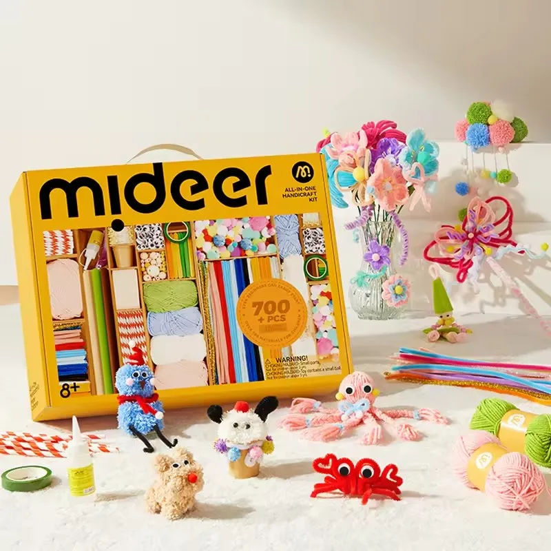 Mideer 700+ PCS Creative Craft Supply Box všetko v jednom remeselnícke súpravy Twising Rod Bouquet Handmade DIY Materiály KID 8Y+