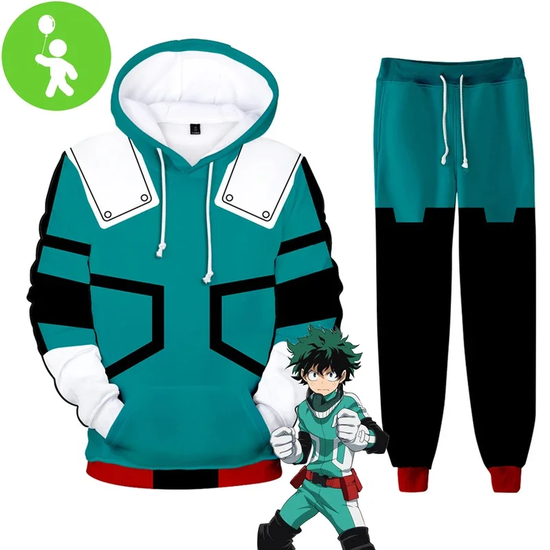 Midoriya Izuku Cosplay Boys kostýmy mikiny Pants Anime môj hrdina cosplay akademika fantázia detské halloweenské oblečenie dieťa rol