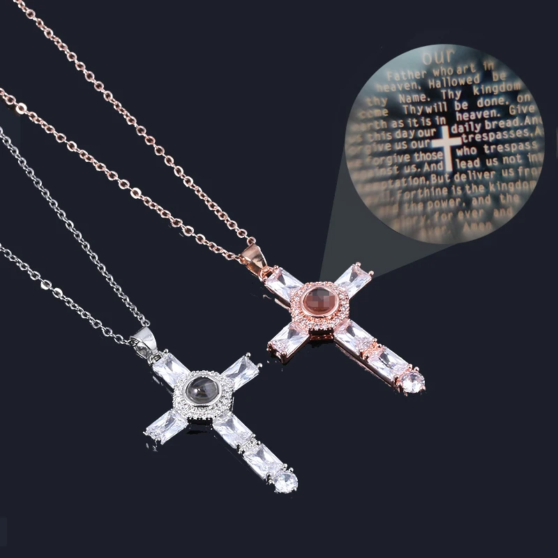 Midy módne krížové krištáľové prívesky Náhrdelníky Náboženstvo kresťanský kostol krížový projekcia Krifix skrízaví náhrdelník Choker Dámske šperky