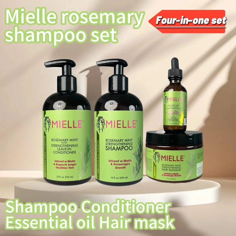 Mielle Organics Rosemary Set vylepšená vlasová maska ​​éterický olej Strong kondicionér zvlhčenie opravy vlasov Šampón na starostlivosť o vlasy