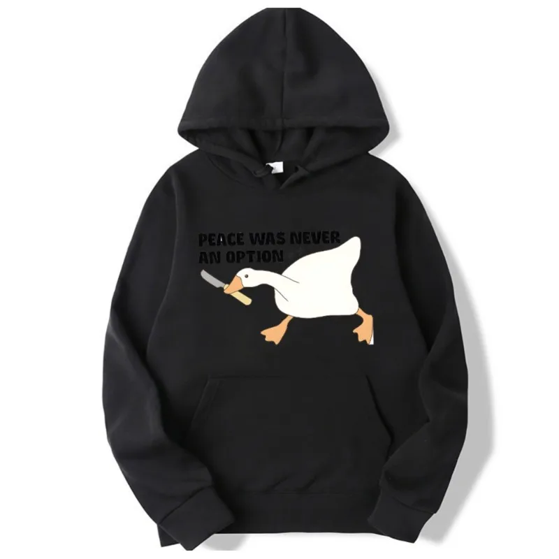 Mier nikdy nebol možnosťou kačacie kapucne muži oblečenie Vintage mikiny mikiny denné príležitostné oblečenie blúzky tops tops dámske mikiny