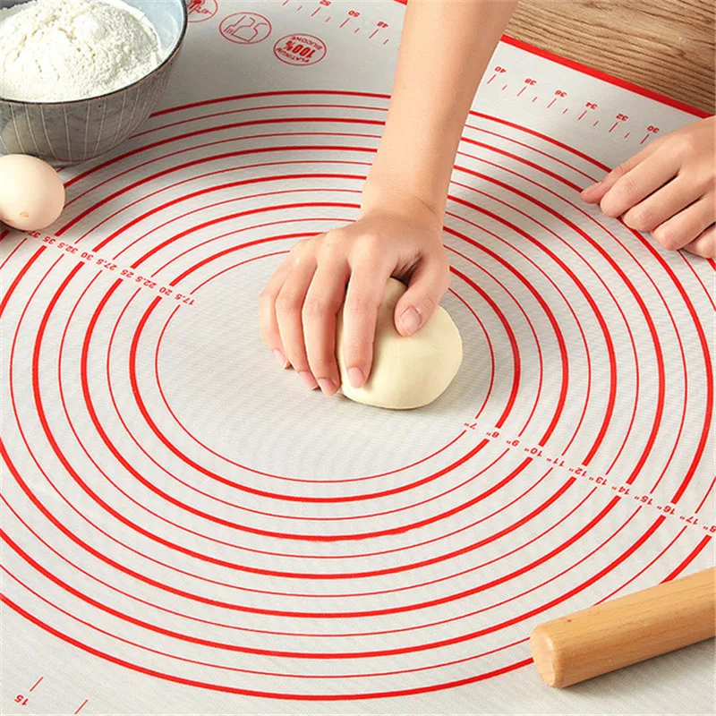Miestenie cesto s silikónovou pekáčkou Mat Pizza Cesto výrobca pečivo kuchynské varenie gadgety pečivo stolové podložky na pečenie plech