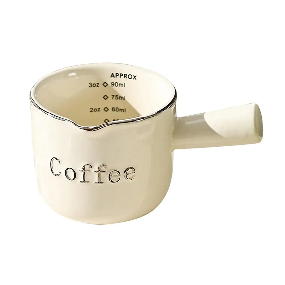 Miešanie hrnčeka 90 ml espresso doplnky espresso meracie pohár keramické keramické šálky Kávové mlieko hrnček pre domácu kanceláriu hotela