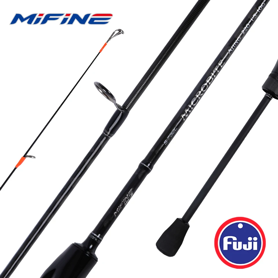 Mifine Microbit AJing Rybárska tyč UL/L Spinning Rod 1-8G/1,5-10G Slaná voda Sladké svetlo Rymľovanie Rystí rýchly pôsobenie 40T/46T