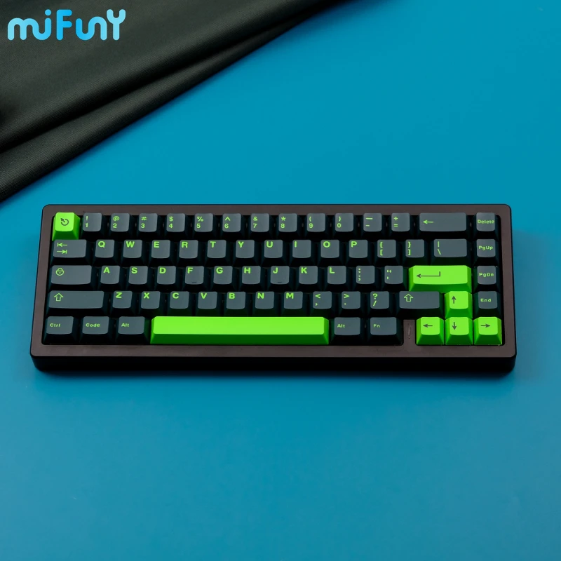 Mifuny Dark Green Kórejské kľúče Klávesové kľúče Originálne retro vlastné čiapky klávesnice čerešňový profil ABS Kľúčové čiapky Mechanické klávesové príslušenstvo