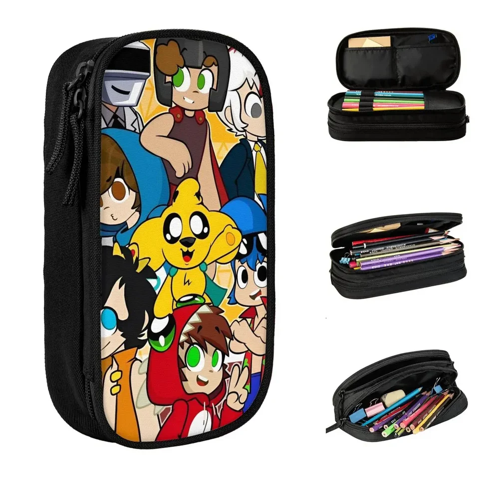 MikeCracks Cartoon Puencil Case Pen Bag pre študenta veľká kapacita Darček ceruzka ceruzka Box