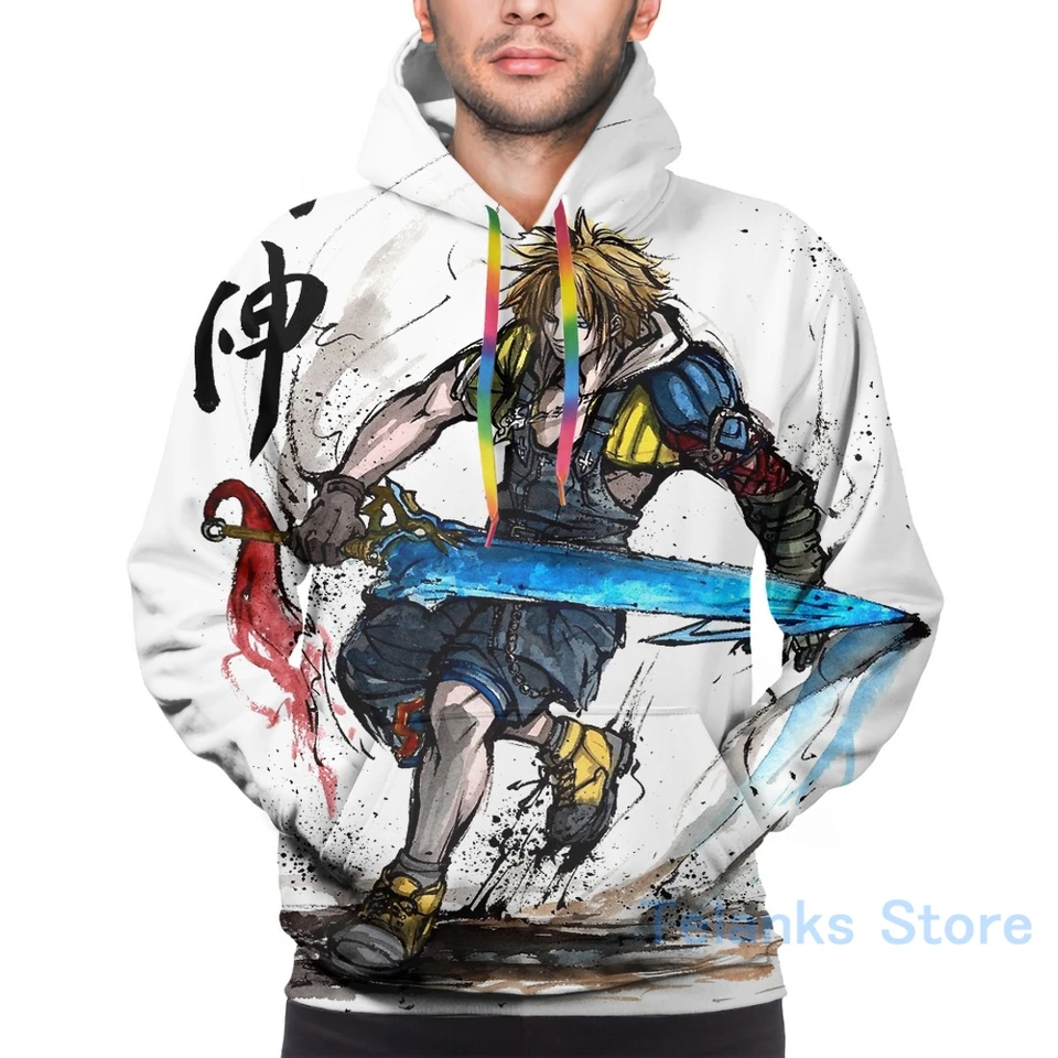 Mikina mikín pre ženy pre ženy Funny Tidus z Final Fantasy X Print Casual Hoodie Streatwear
