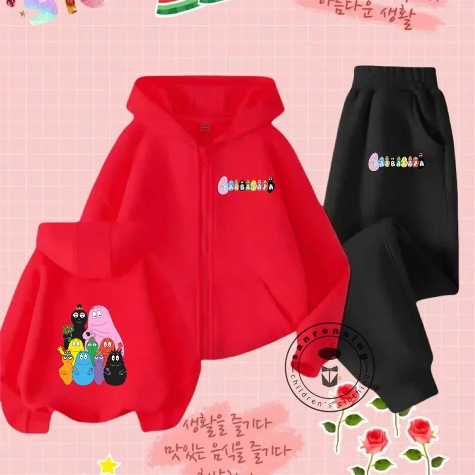 Mikiny súpravy chlapcov outfit set Kids les Barpapa oblečenie dievčenské oblečenie Tops nohavice obleky prístavy obleky na mikiny sveter