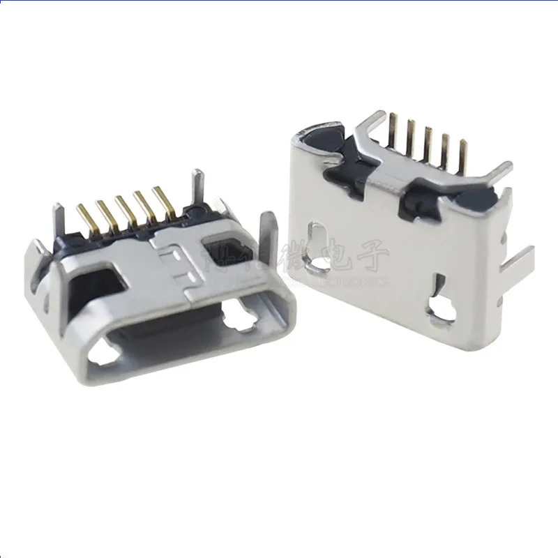 Mikro kravská ihla v tvare USB 4-kolíkový plug-in 5p ženská zásuvka bez hranice bez hranice